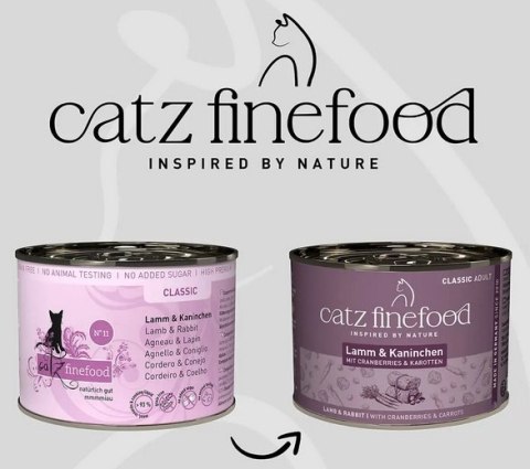 Catz Finefood Classic Jagnięcina i Królik (N.11) puszka 200g