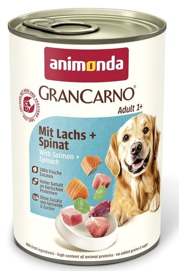 Animonda GranCarno Original Adult Lachs Spinat Łosoś + Szpinak puszka 400g