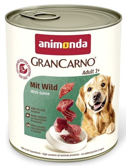 Animonda GranCarno Original Adult Wild Dziczyzna puszka 800g