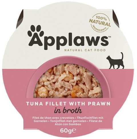Applaws miseczka dla kota Filet z Tuńczyka z Krewetkami 60g