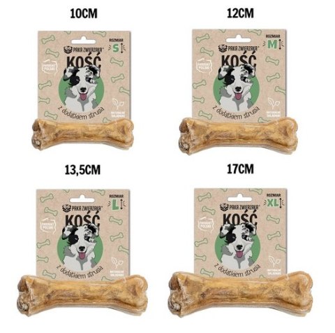 Paka Zwierzaka Kość z dodatkiem strusia XL 17cm