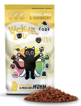 Lucky Lou Food Code Lifestage Kitten Drób & Kurczak 750g