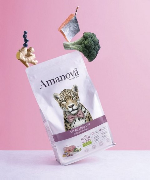 Amanova Cat Sterilised Salmon Deluxe - łosoś 300g [termin ważności: 13.11.2026]