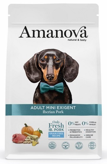 Amanova Dog Adult Mini Exigent Iberian Pork - wieprzowina 2kg