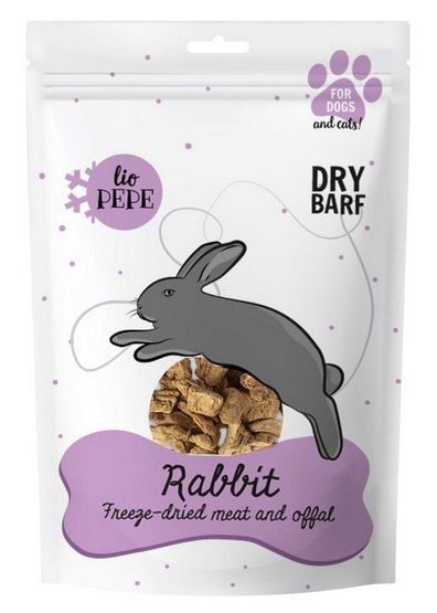 Paka Zwierzaka Lio PEPE Przysmak liofilizowany Rabbit (wątróbka królika) 60g