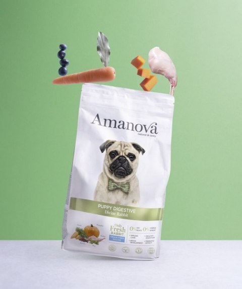 Amanova Dog Puppy Digestive Divine Rabbit - królik 7kg
