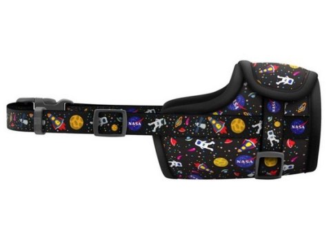 Collar WauDog Nylon Kaganiec, plastikowy fastex, wzór NASA, rozmiar 1 [14-20cm]