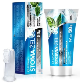 Stoma-żel miętowy - pasta do pielęgnacji uzębienia psów i kotów tubka 50g + szczoteczka