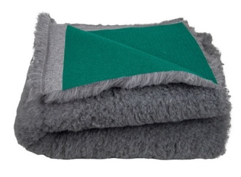 BUBA Dry Bed Legowisko bez antypoślizgów 28mm 50x37cm szare z zielonym spodem [A104]