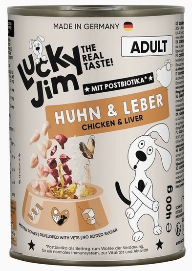 Lucky Jim Classic Adult Kurczak i wątróbka puszka 400g