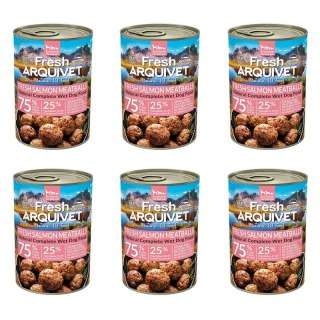 Arquivet Fresh klopsiki z łososiem, marchewką i groszkiem 6x400g