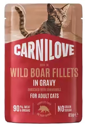 Carnilove Cat Wild Boar - dzik w sosie saszetka 85g