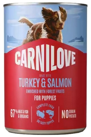 Carnilove Dog Turkey & Salmon Puppy - łosoś i indyk puszka 400g