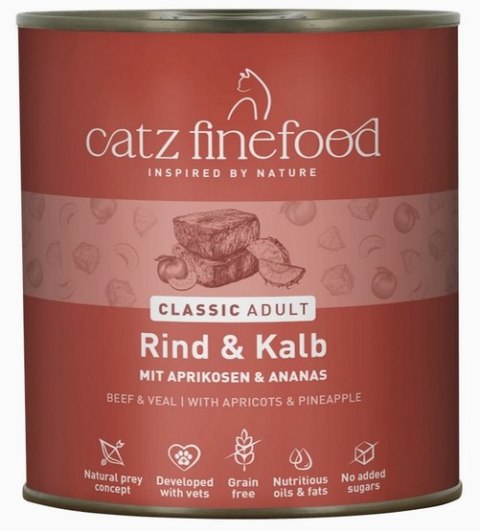 Catz Finefood Classic Wołowina i cielęcina (N.07) puszka 800g