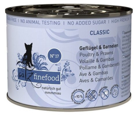 Catz Finefood Classic Drób i Krewetki (N.17) puszka 200g