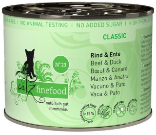 Catz Finefood Classic Wołowina i Kaczka (N.23) puszka 200g