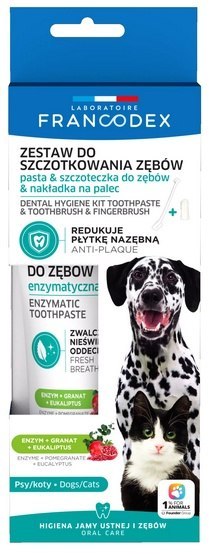 Francodex Zestaw do szczotkowania zębów pasta + szczoteczka [FR179122]