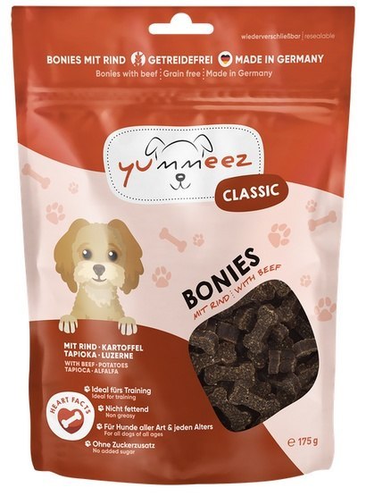 Yummeez Bezzbożowe Trenerki Kosteczki Wołowina 175g