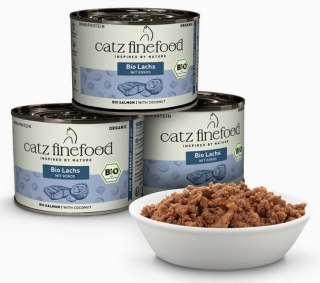 Catz Finefood Organic Bio Łosoś (N.513) puszka 200g