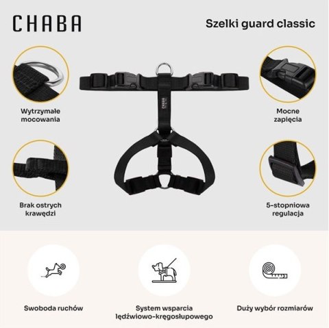 CHABA Szelki Guard XL 3cm czarne